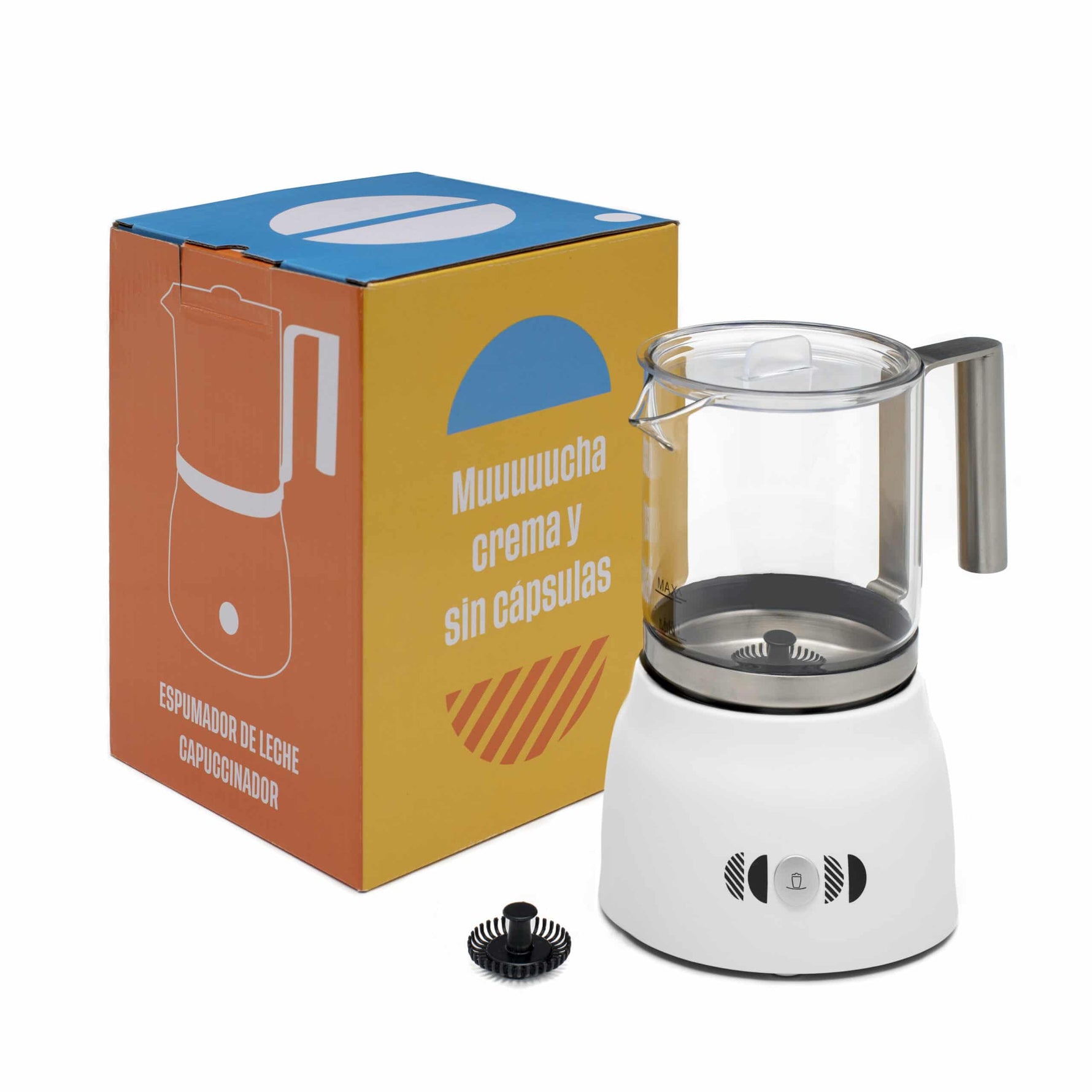 Capuccinador, Espumador, Vaporizador para leche Incapto Coffee color blanco