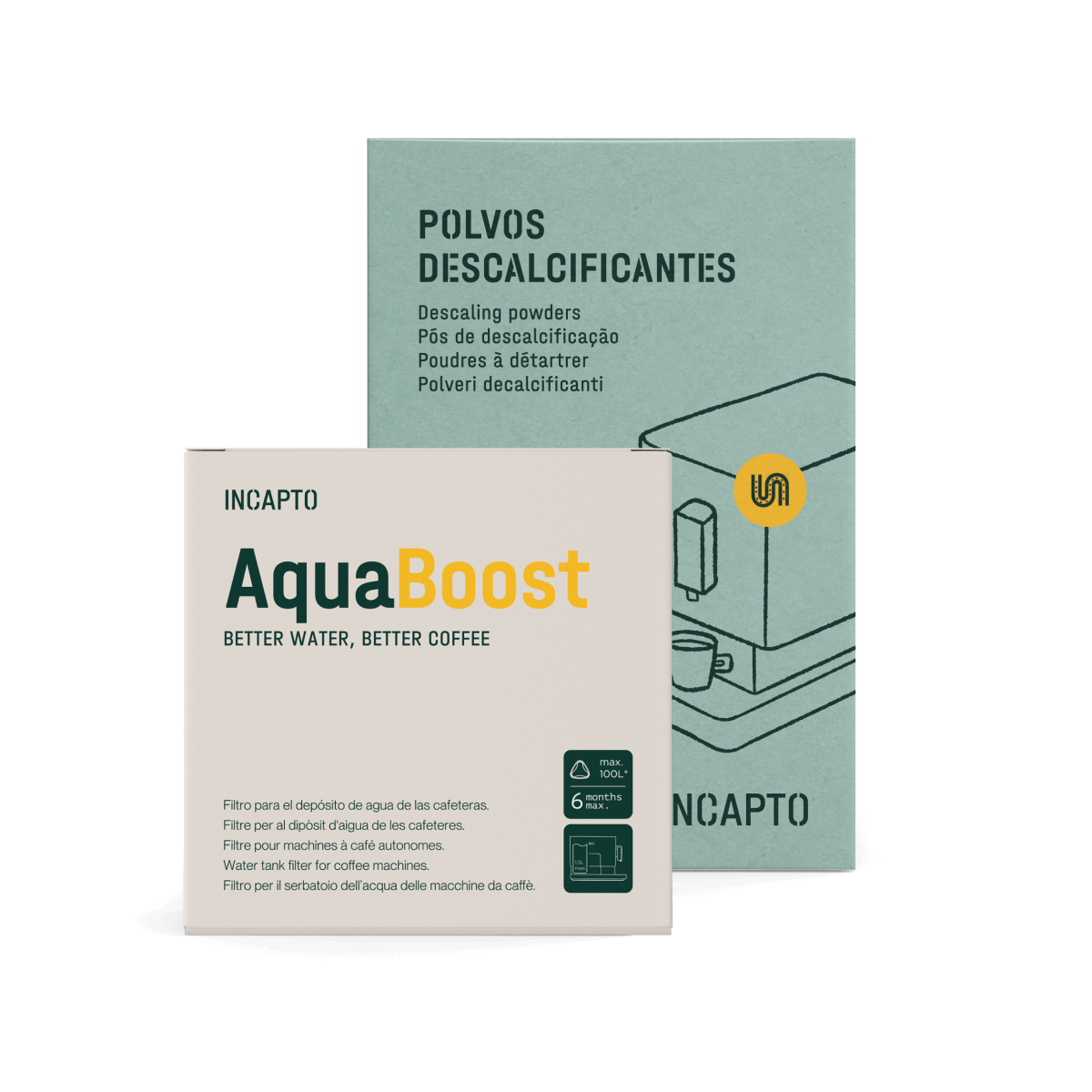 Sobres descalcificants i aquaboost
