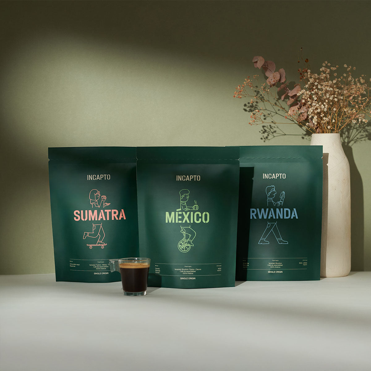 Pacchetto caffè esotico