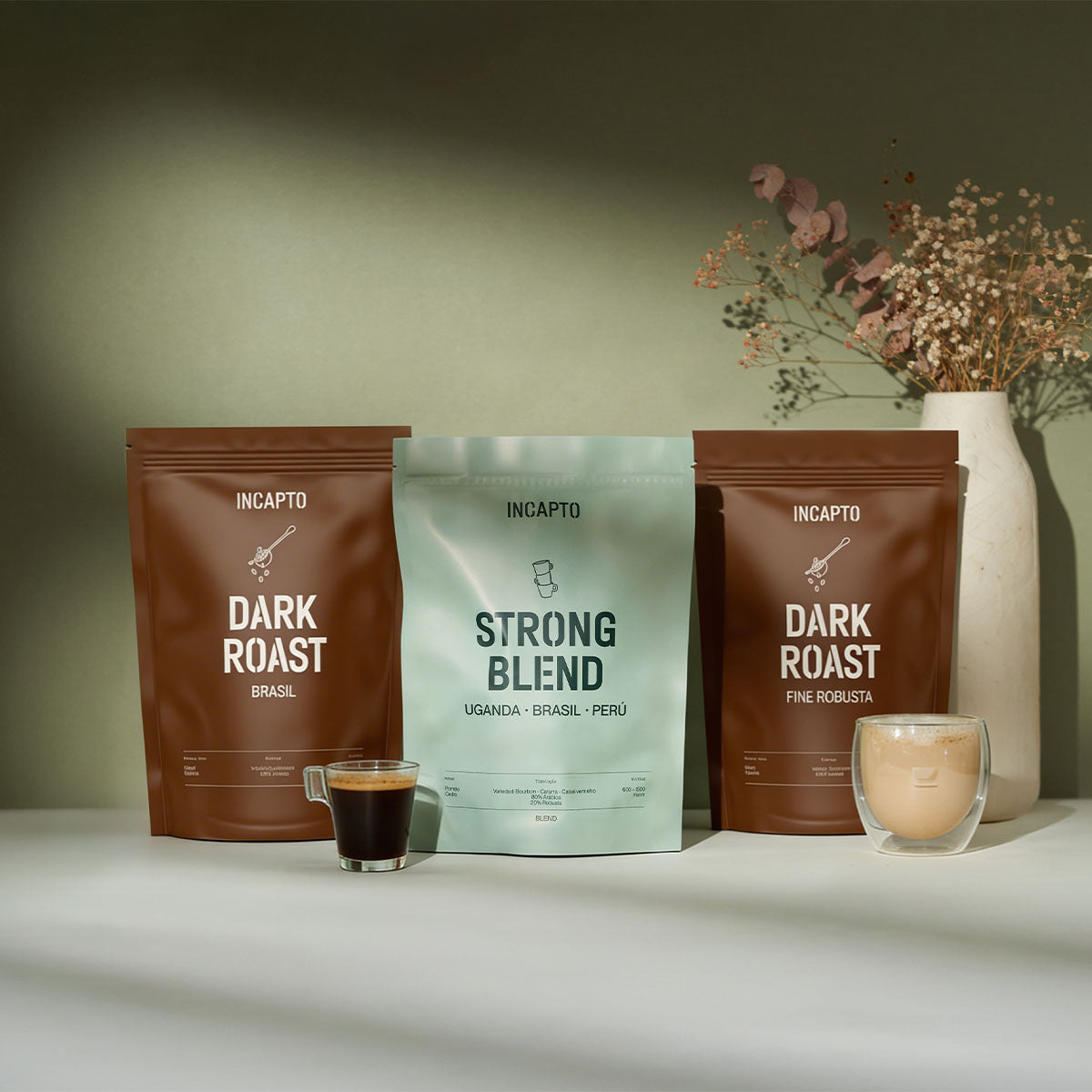 Pacote de café forte - Incapto