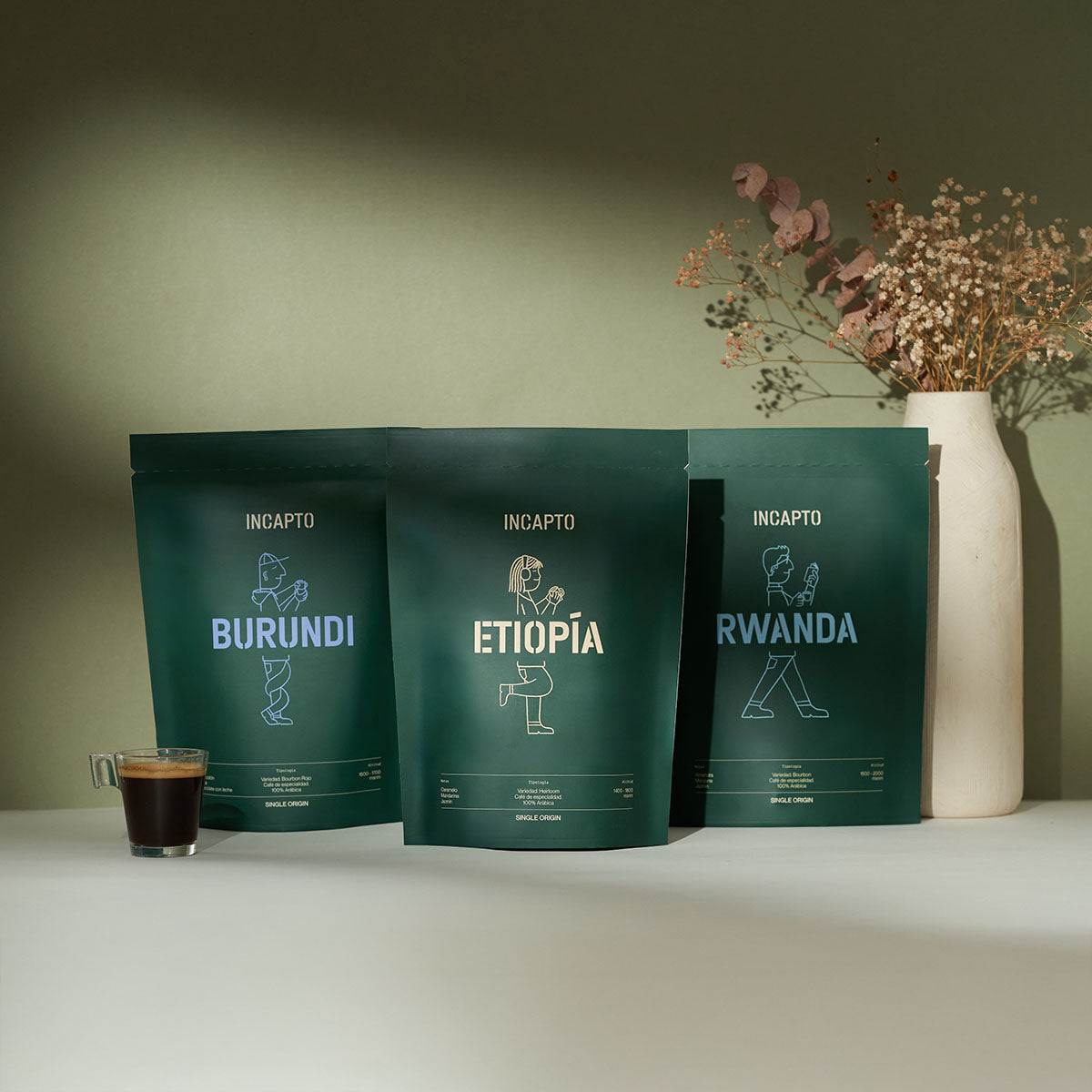 Pack Degustació Àfrica de cafè en gra - Incapto