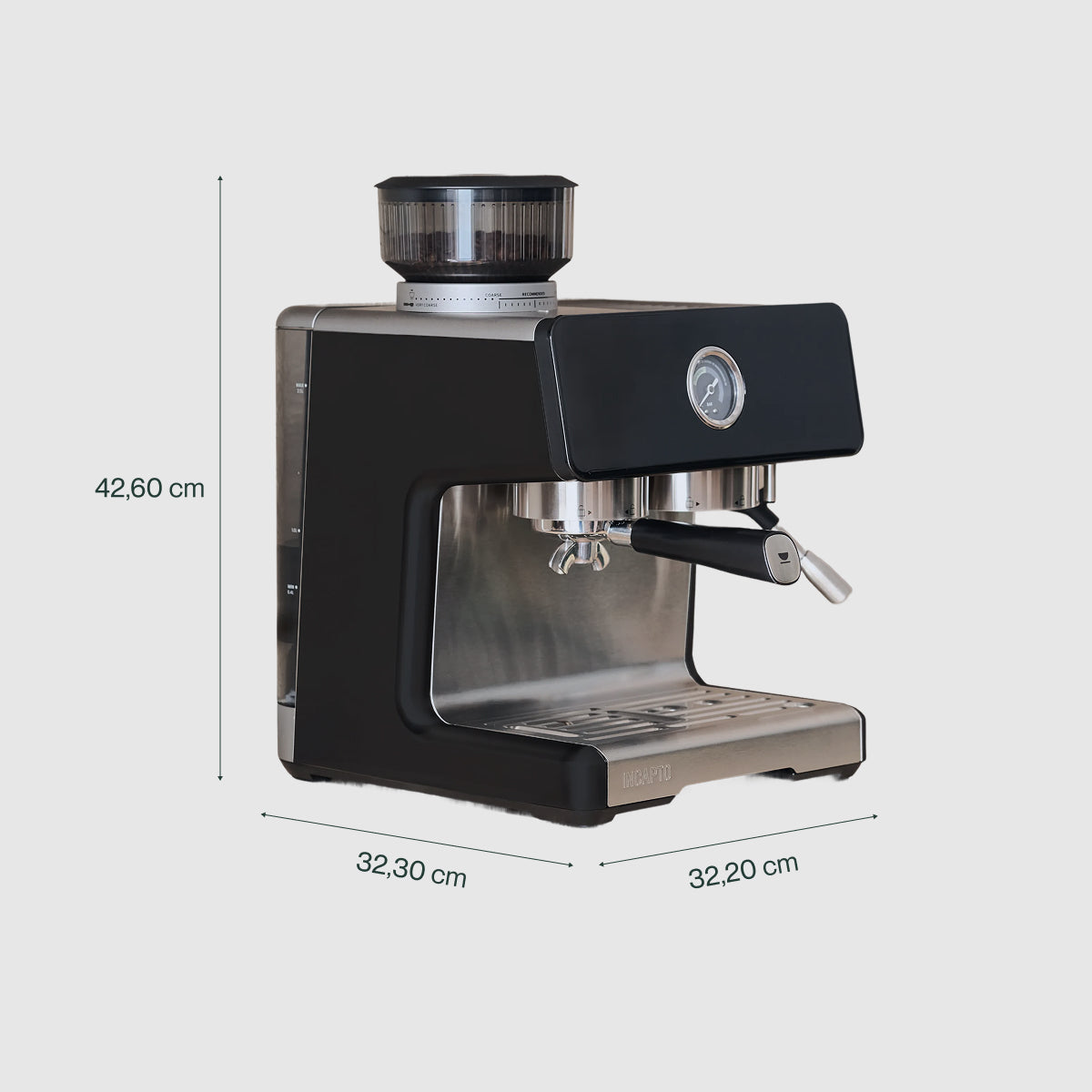Mesures de la cafetera INCAPTO Sabi Black