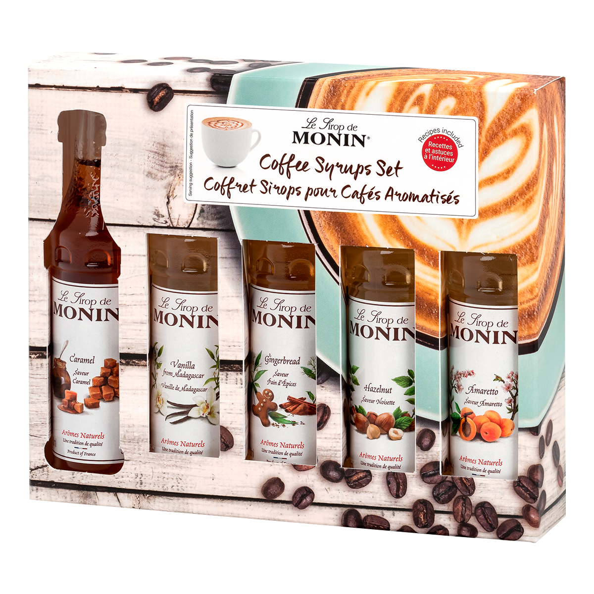 Conjunto de xarope de café 5 garrafas 5cl
