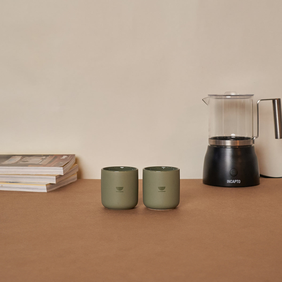Set de 2 chávenas em cerâmica sem asa INCAPTO de 150ml - Incapto