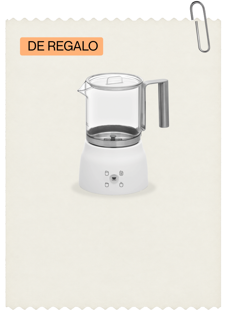 Espumador de leche de regalo