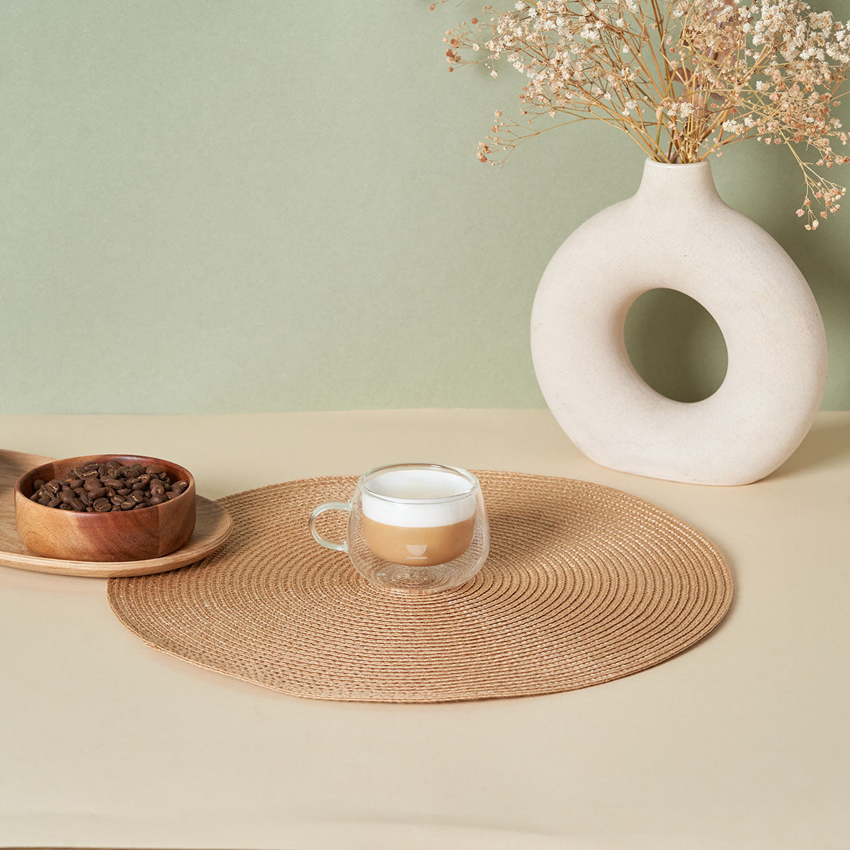 Conjunto de 2 Chávenas café pingado de parede dupla e com asa, 130ml - Incapto