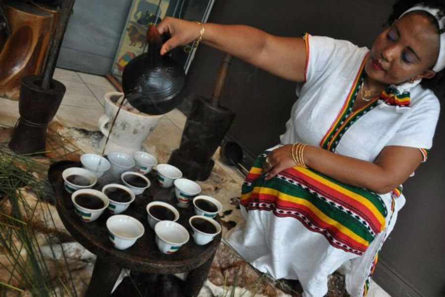 Tazas de café en Etiopía