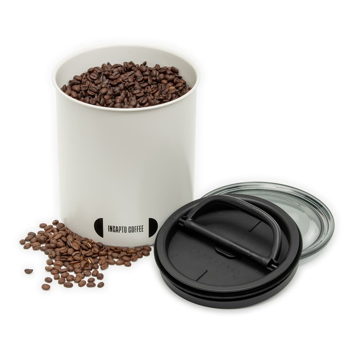 Recipiente de almacenamiento de café en grano color blanco 1 kilogramo
