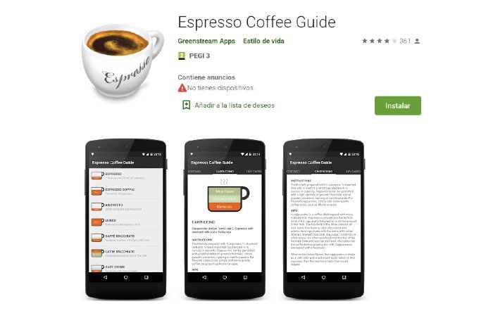 Espresso coffee guide app